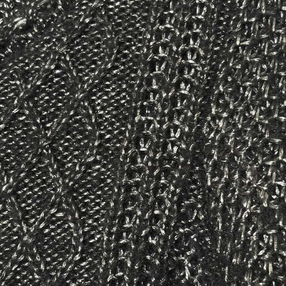 Faded Glory Black and Silver Sweater Size L Acrylic Poly Blend - Picture 6 of 7